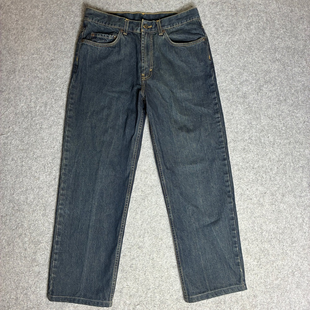 Kirkland Signature Jeans Mens 32x27 Blue Classic Straight Leg Cotton 989791